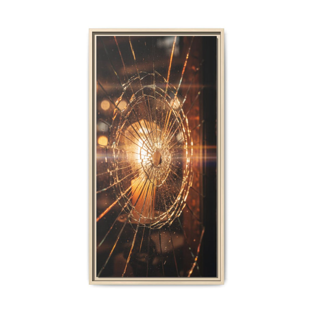 Framed Matte Canvas - Shattered Glass