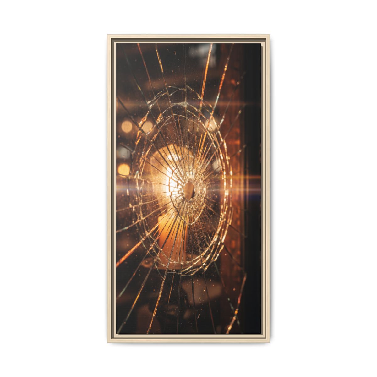 Framed Matte Canvas - Shattered Glass