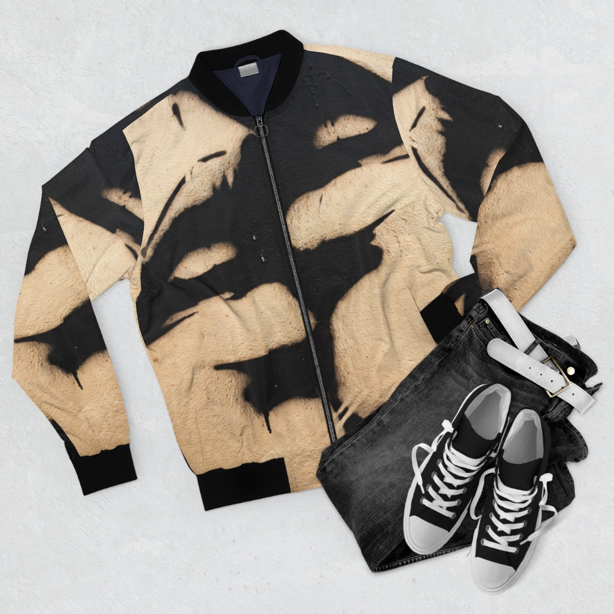 Men's Bomber Jacket - Shadow Kiss Streetwear | Echovira...
