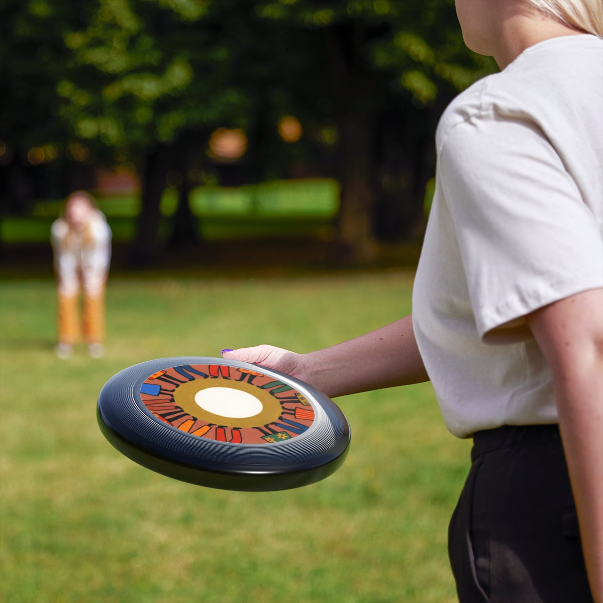 Wham-O Frisbee - Unity Mandala Folk Art | Echovira Gallery