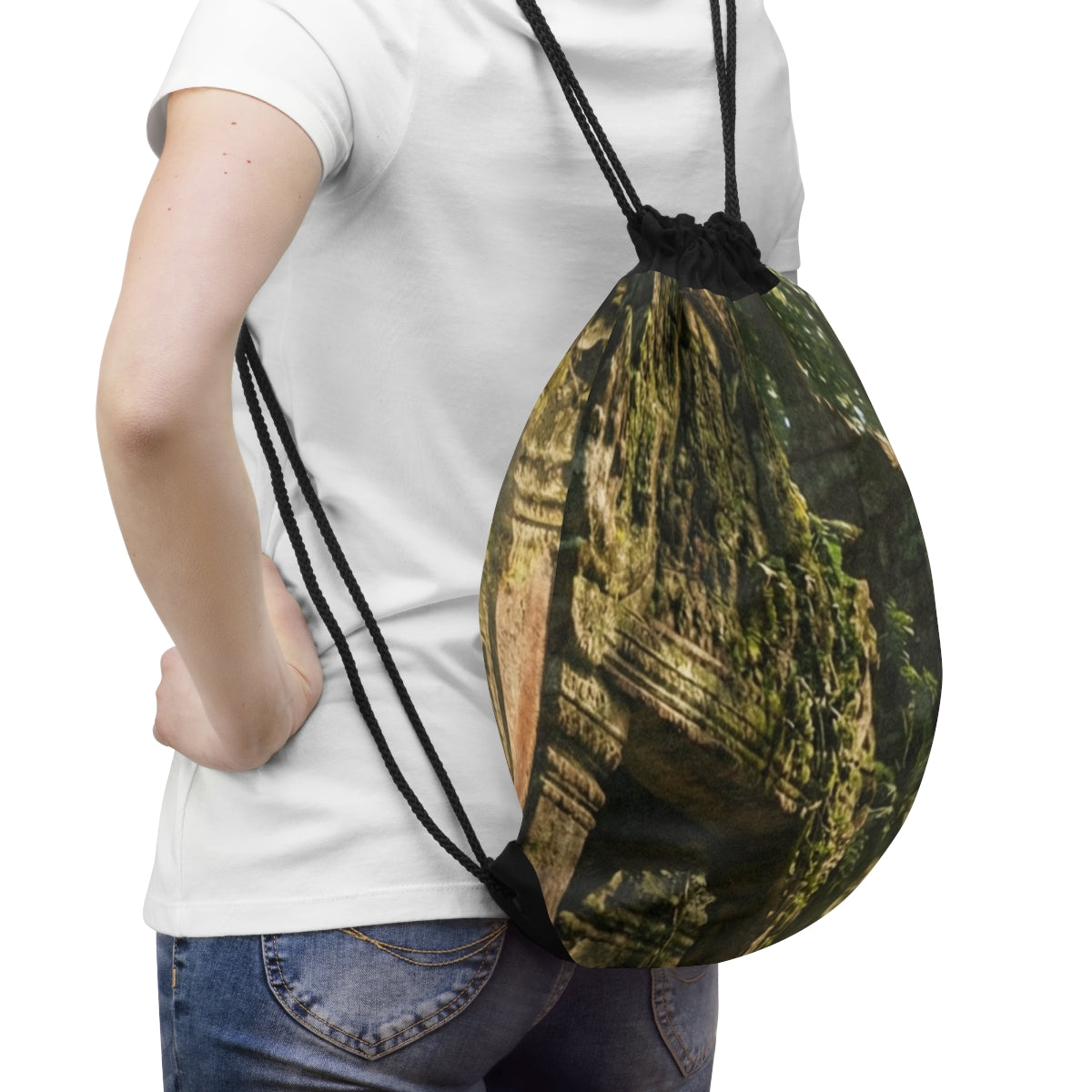 Drawstring Bag - Jungle Ruins Adventure | Echovira Gallery