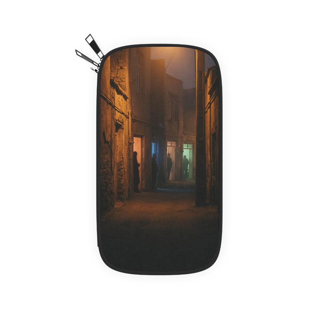Passport Wallet - Shadowed Alleyway Mystery Art Print |...