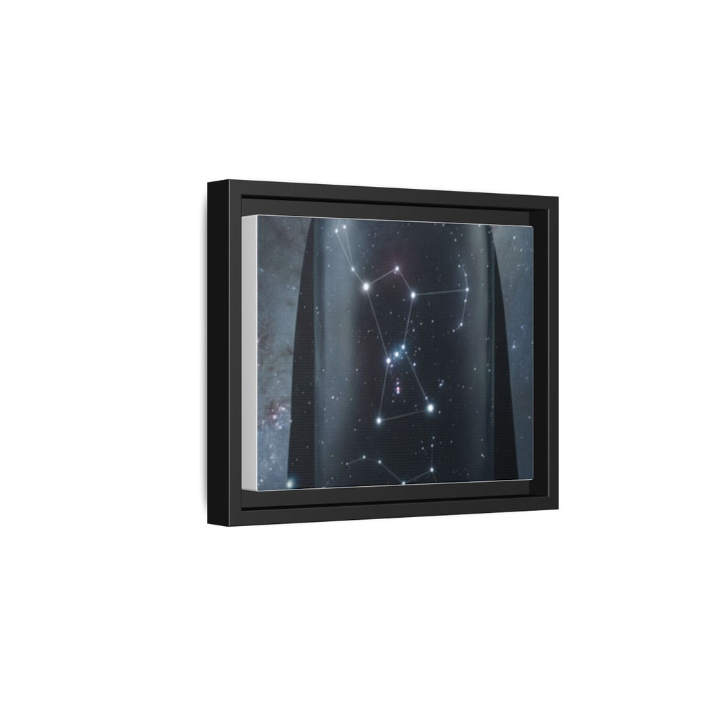 Framed Matte Canvas - Cosmic Sentinel — Black / 1.25" (10×8, 12×9, 14×11, 16×12, 20×10, 18×12, 20×16, 24×16, 24×18, 36×12, 24×20, 32×16, 30×20, 30×24, 32×24, 48×16, 36×24, 48×24, 40×30, 60×20, 48×32, 60×30 & 60×40)