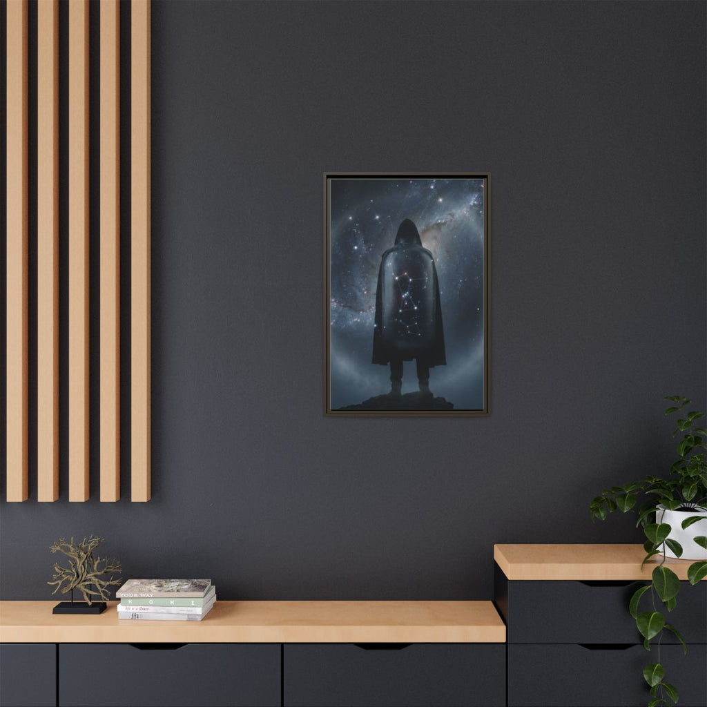 Framed Matte Canvas - Cosmic Sentinel — Espresso / 1.25"......