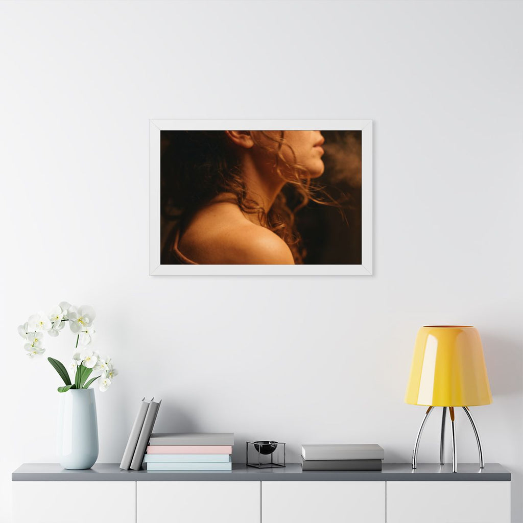 Framed Horizontal Poster - Golden Hour Silhouette Art —... |...