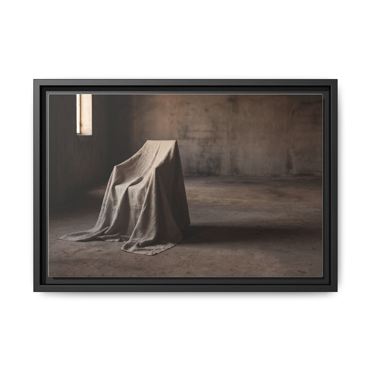 Framed Matte Canvas - Wabi-Sabi Silhouette Art — Black / 1.25"