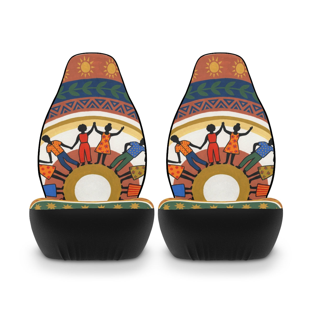 Car Seat Covers - Unity Mandala Folk Art | Echovira Gallery