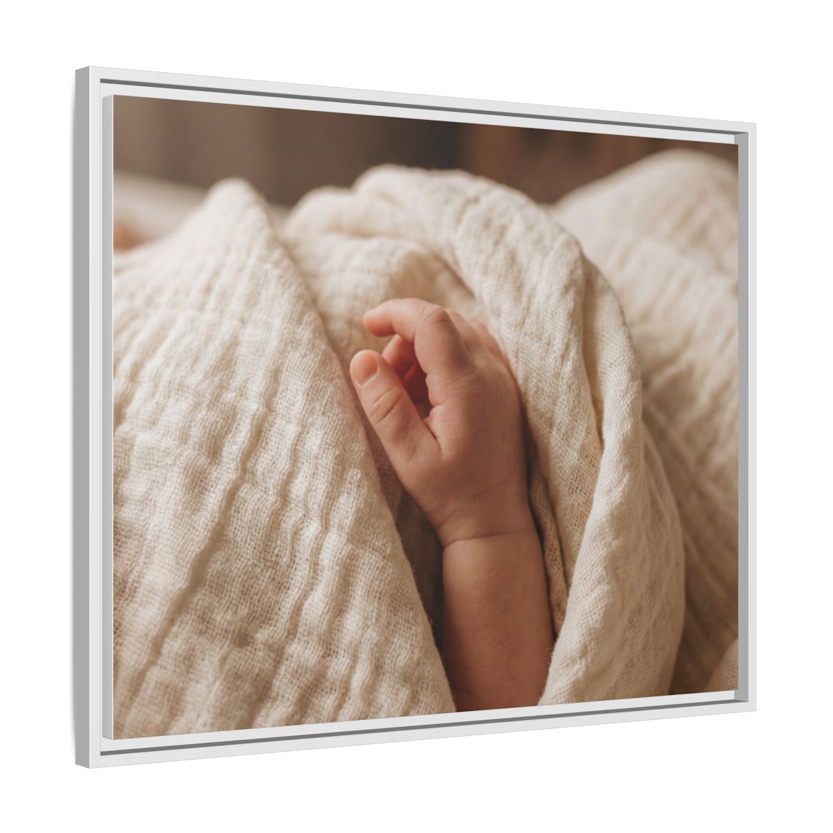 Framed Matte Canvas - Neutral Nursery — White / 1.25"