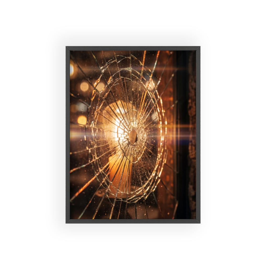 Wood Framed Poster - Cinematic Fracture