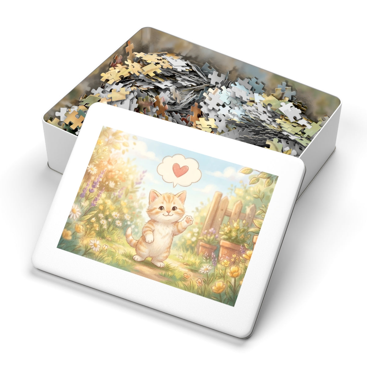 Jigsaw Puzzle with Tin - Meadow Kitten Pastime (30, 110... |...