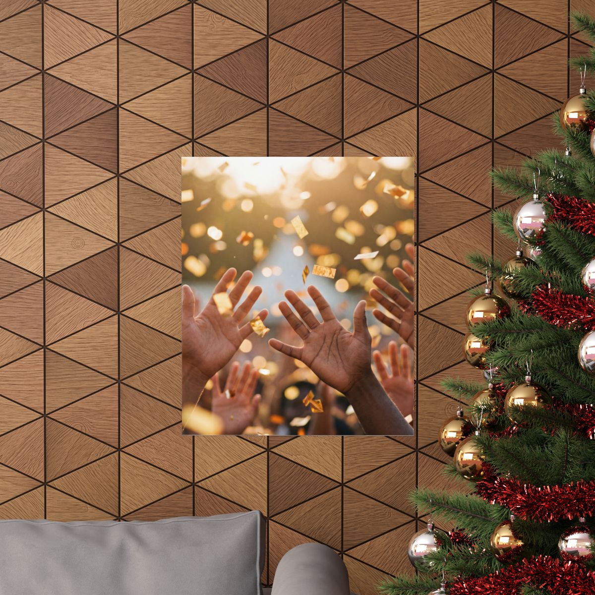 Matte Vertical Posters - Golden Festival Celebration Art......