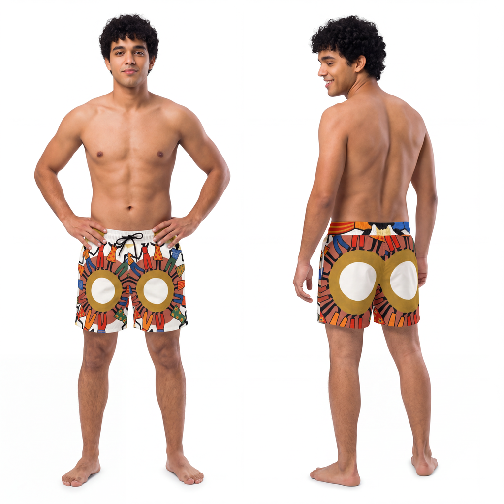 Men's Mid-Length Swim Shorts - Unity Mandala | Echovira...
