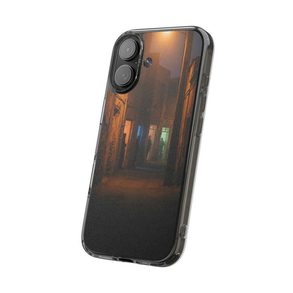 Clear Impact-Resistant Case - Night Alley iPhone Glow |...