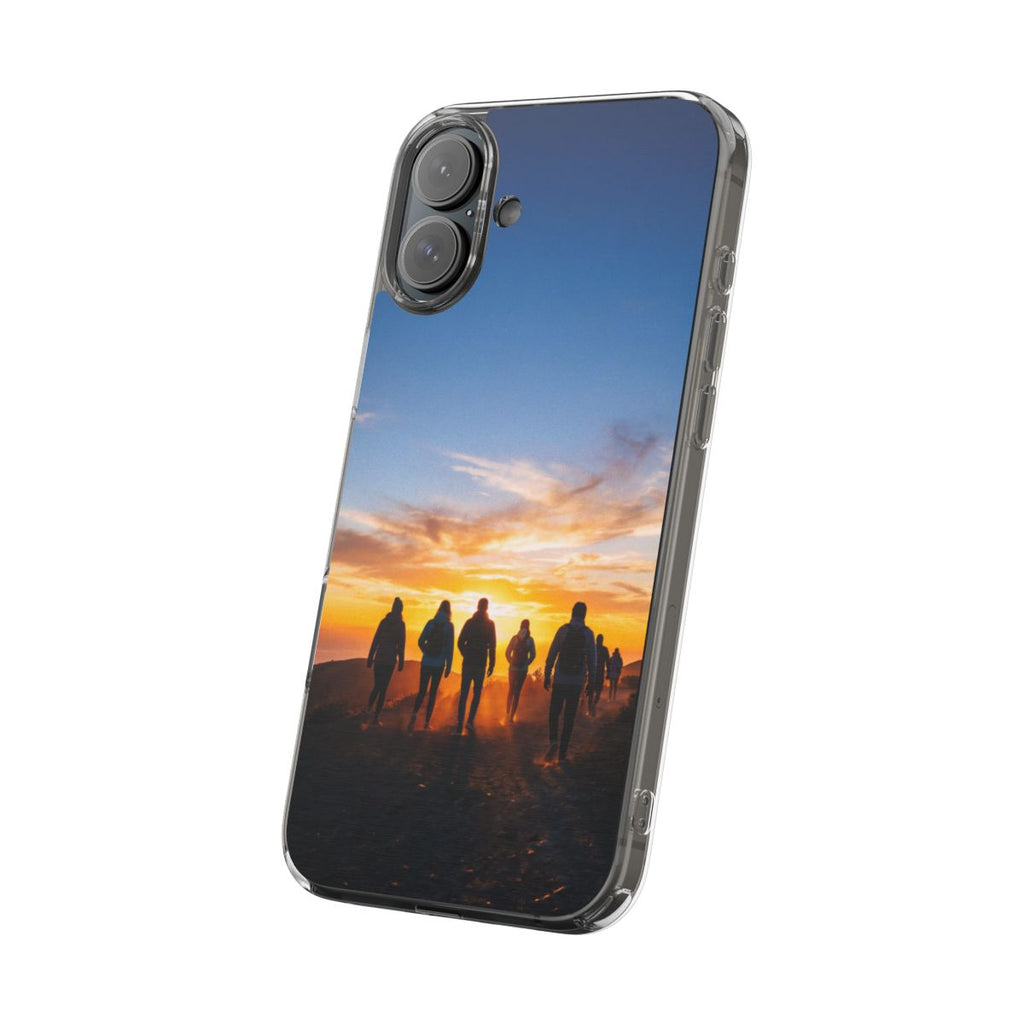 Clear Impact-Resistant Cases - Clear Phone Case - Sunset...