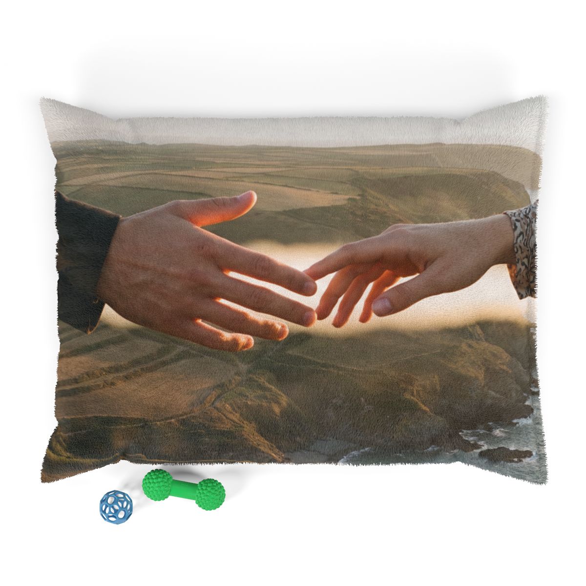 Pet Bed - The Infinite Touch | Ethereal Coastal Art |...