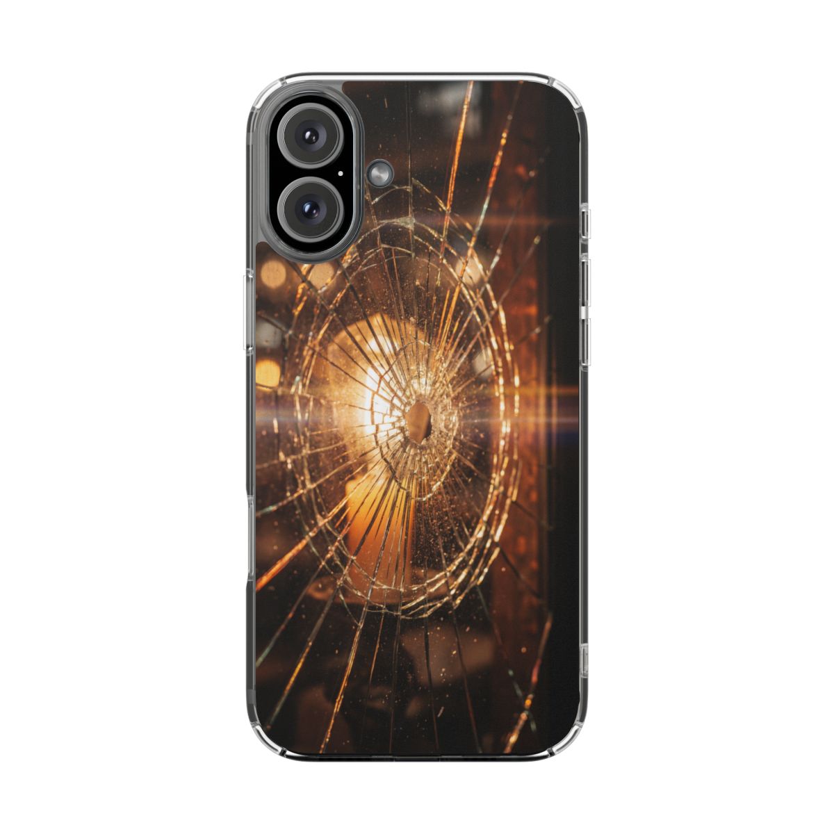 Clear Impact-Resistant Case - Fractured Glow