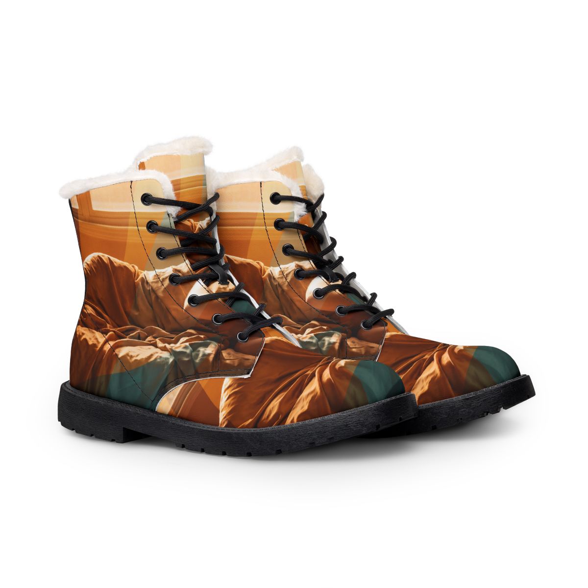 Men's Boots with Awakening Portrait Art