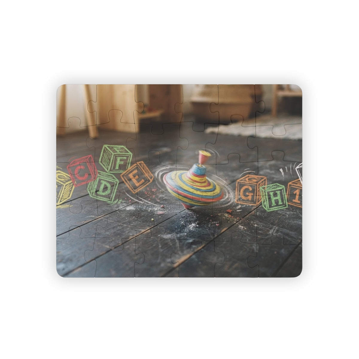 Kids' Puzzle, 30-Piece - Playroom Spinning Top & Alphabet......