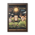 Framed Vertical Poster - Woodland Friends Meadow — Walnut......