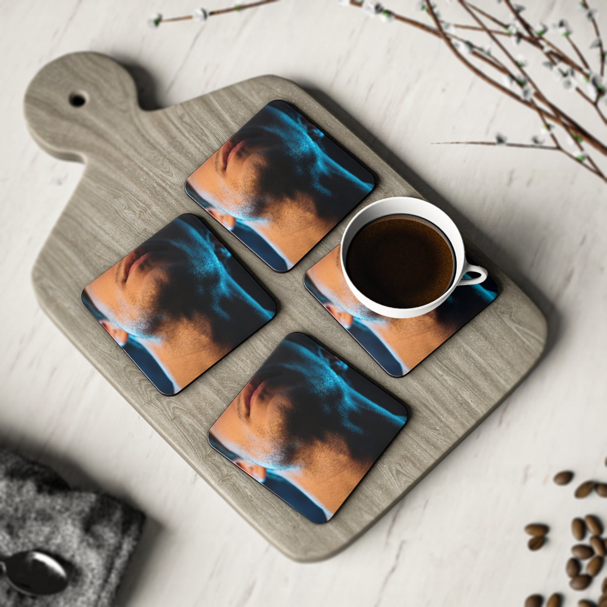 Coasters - Neon Pulse Table Setup