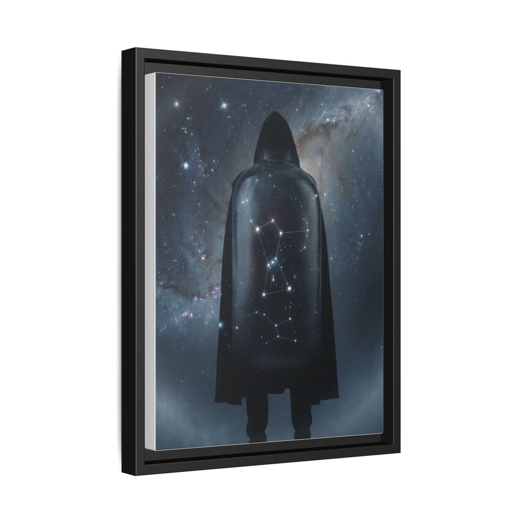 Framed Matte Canvas - Cosmic Sentinel — Black / 1.25" (8×10, 9×12, 11×14, 12×16, 10×20, 12×18, 16×20, 16×24, 18×24, 12×36, 20×24, 16×32, 20×30, 24×30, 24×32, 16×48, 24×36, 24×48, 30×40, 20×60, 32×48, 30×60 & 40×60)