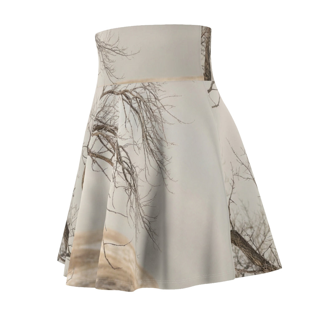 Women's Skater Skirt - Winter Branch Solitude Landscape |...
