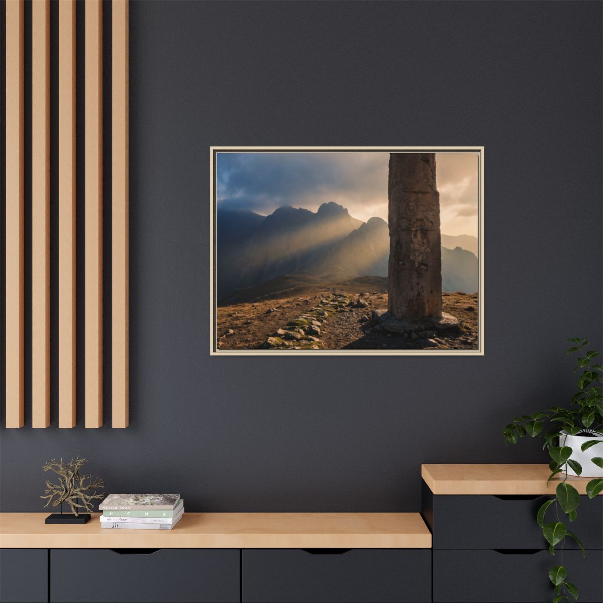 Framed Matte Canvas - Sun Peak