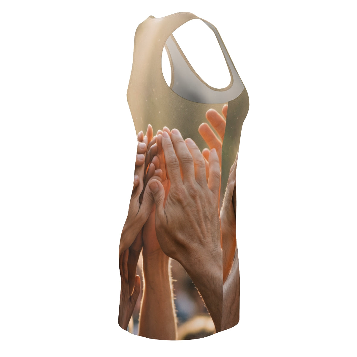 Women's Cut & Sew Racerback Dress - Golden Rays of Unity......