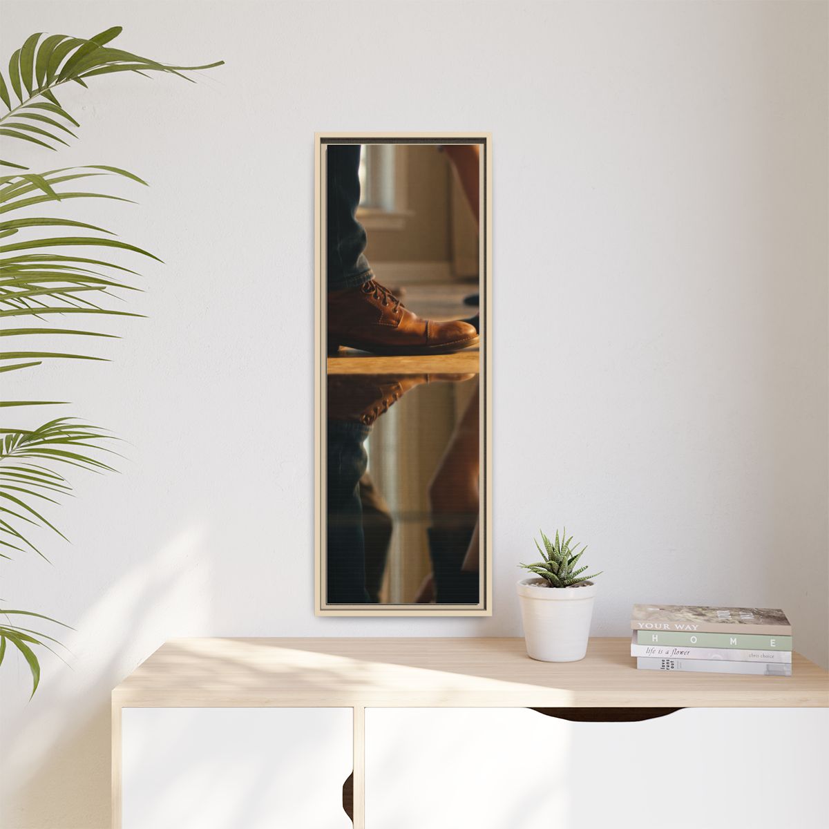 Matte Canvas, Framed - Golden Hour Reflections Cinematic Art...