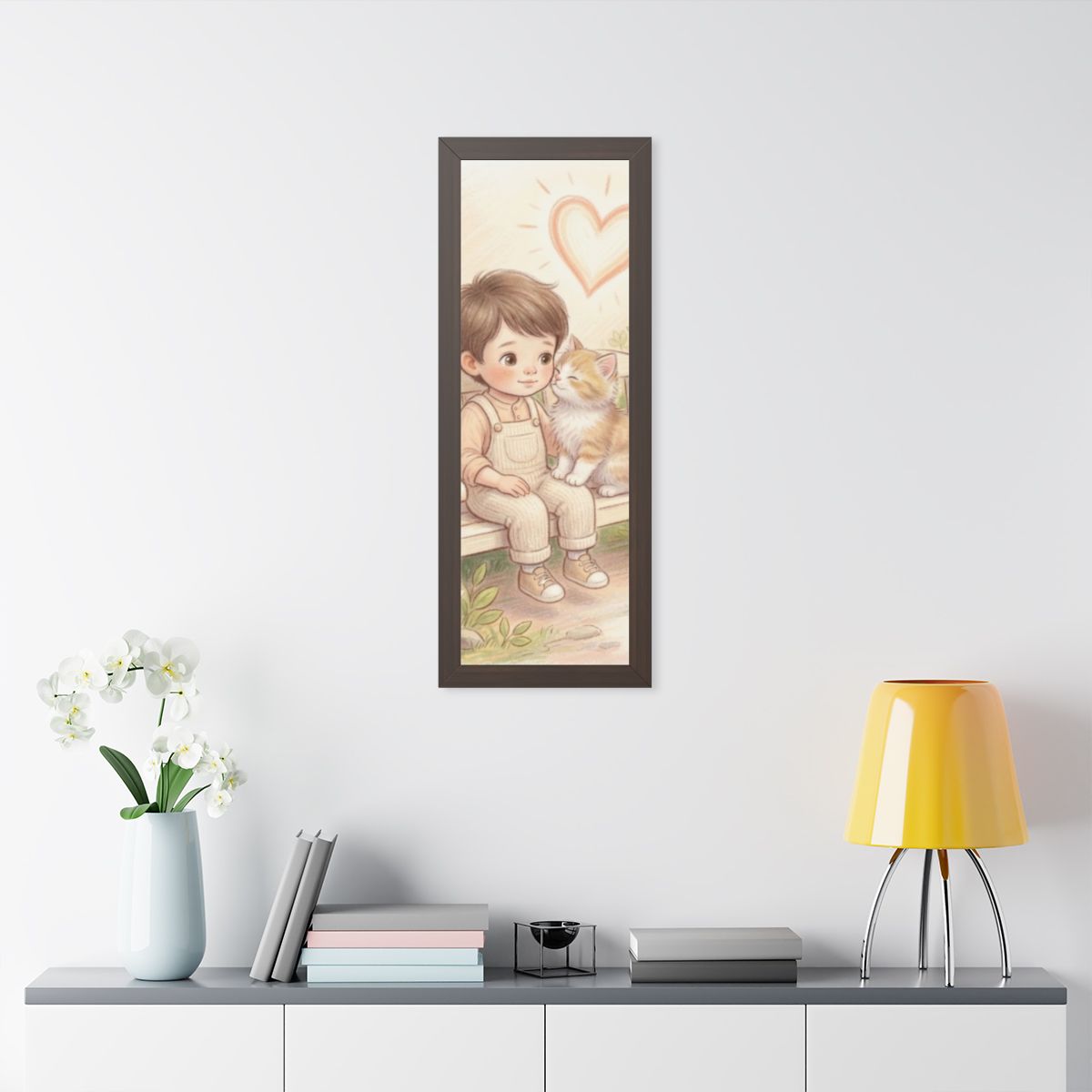 Framed Vertical Poster - Tender Garden Friendship Storybook...