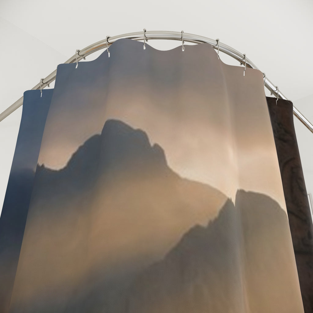 Shower Curtains - Mystic Monolith Ancient Persian Mountain...