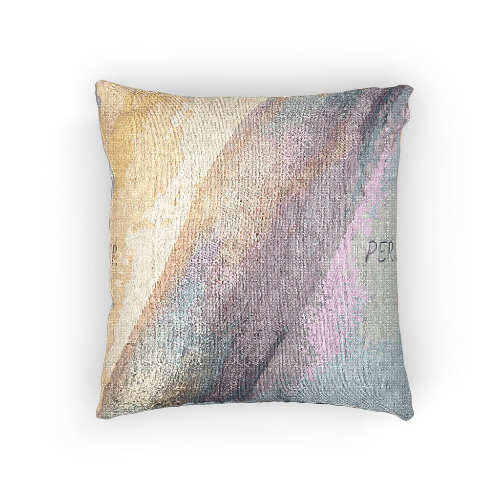 Woven Pillow - Amber Periwinkle Elegance | Echovira Gallery