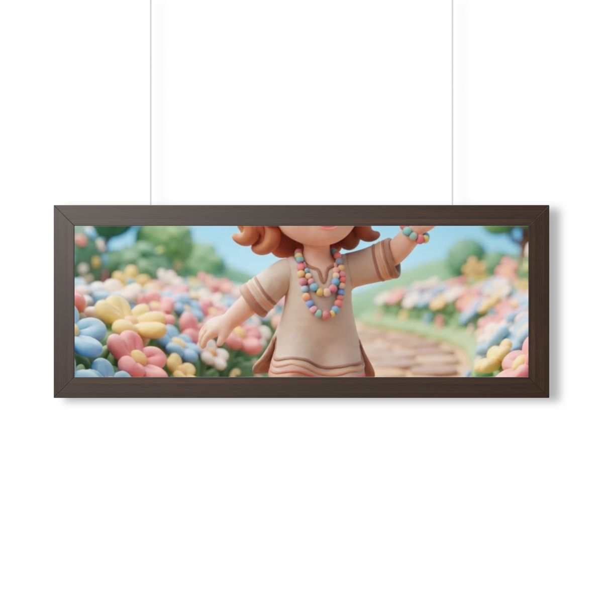 Framed Horizontal Poster - Wide Meadow — Walnut (14×11... |...