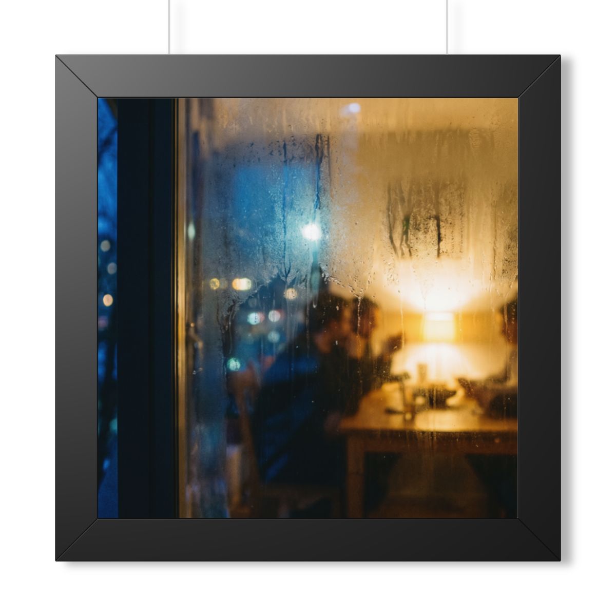 Framed Horizontal Poster - Twilight Gathering — Black... |...