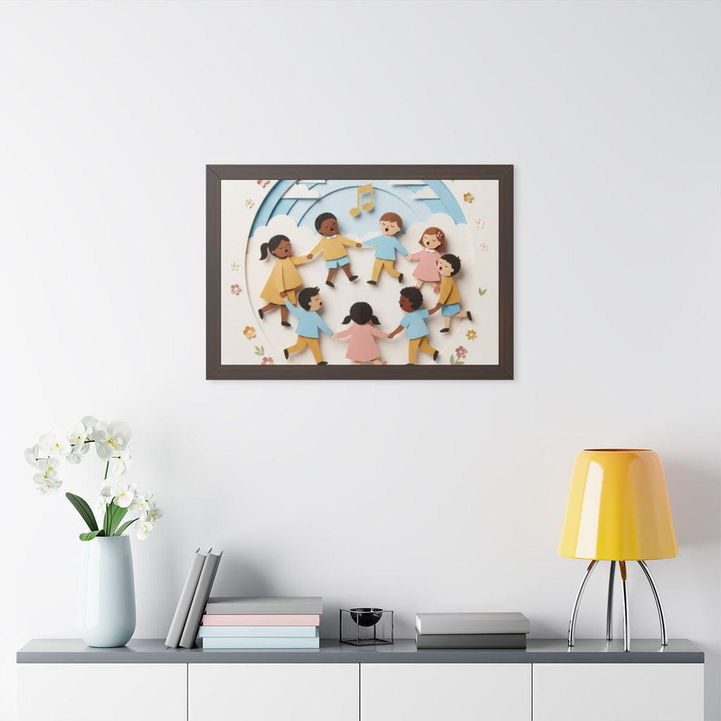 Framed Horizontal Poster - Harmony Circle — Walnut (14×11......