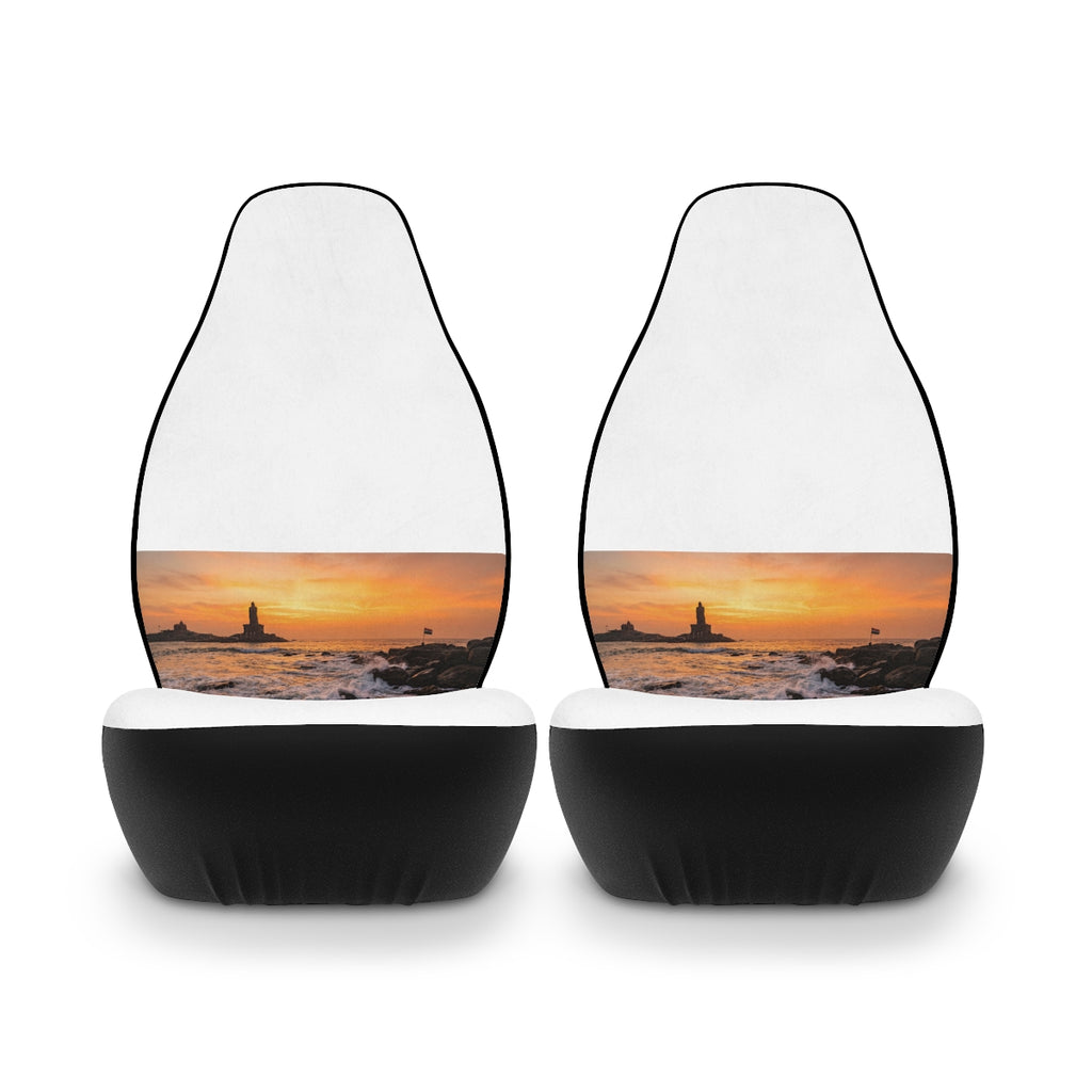 Car Seat Covers - Golden Coastal Dawn