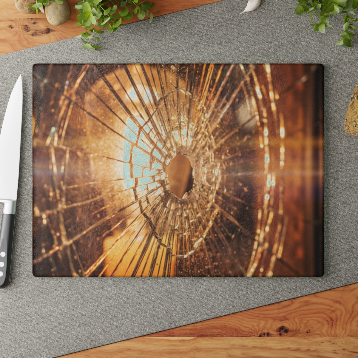 Glass Cutting Board - Fractured Light - Shattered Glass... |...