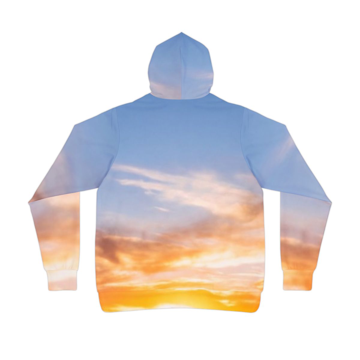 Men's Athletic Hoodie - Sunset Mountain Trail | Echovira...