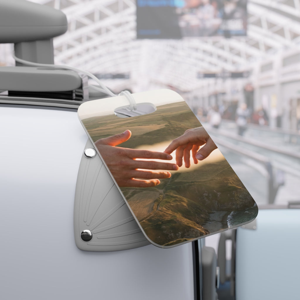 Luggage Tags - The Infinite Touch | Ethereal Coastal Art |...