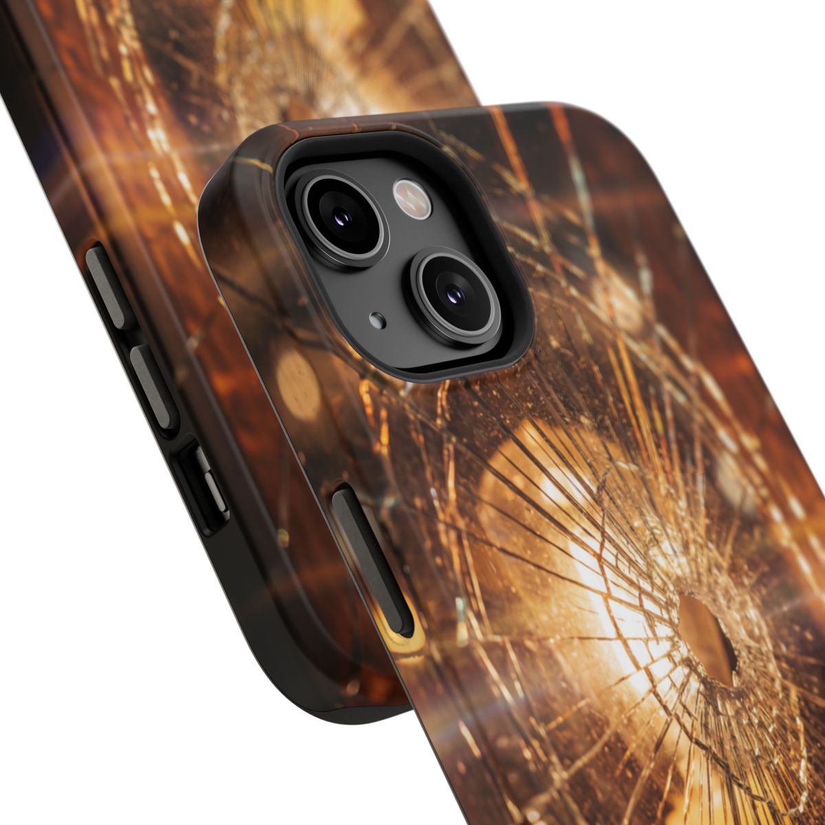 Impact-Resistant Cases - Golden Fractures Moody Shattered...