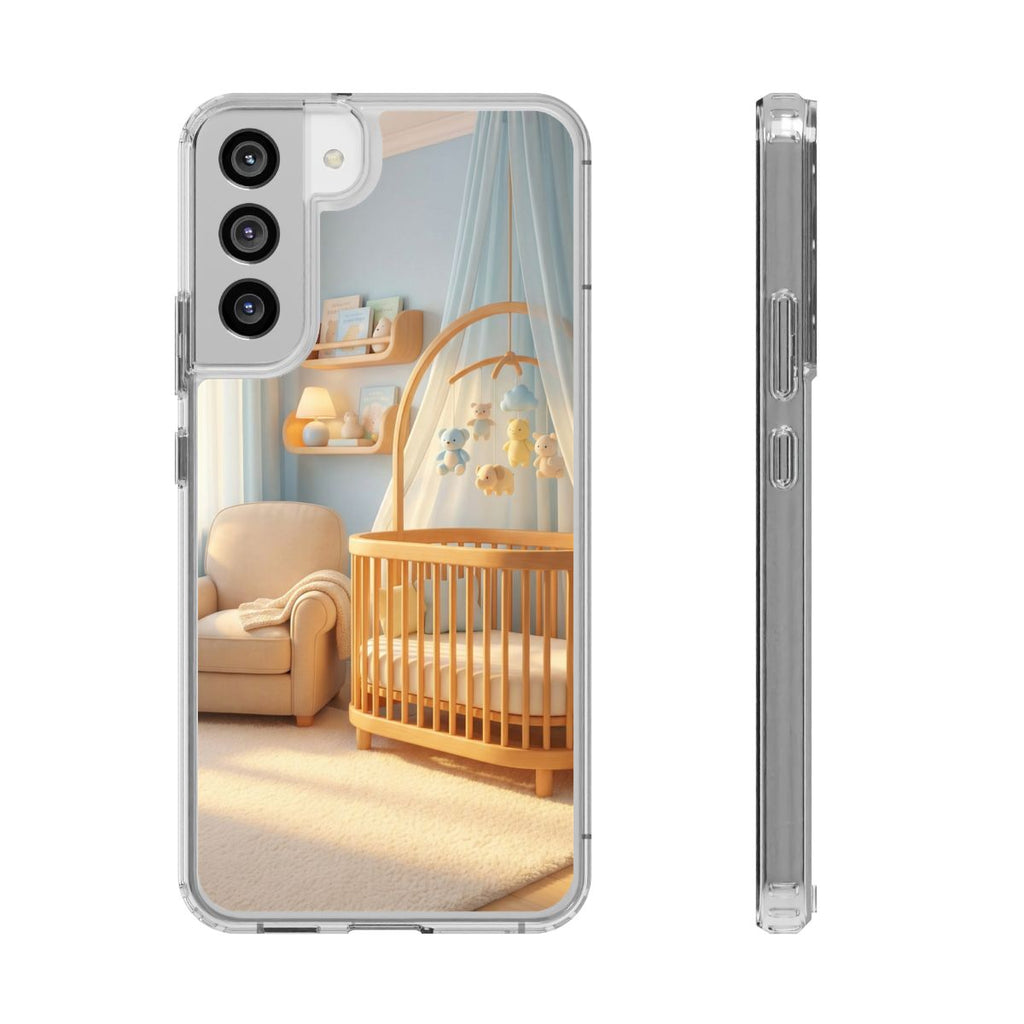 Clear Impact-Resistant Cases - Soft Blue Clear Phone Case...