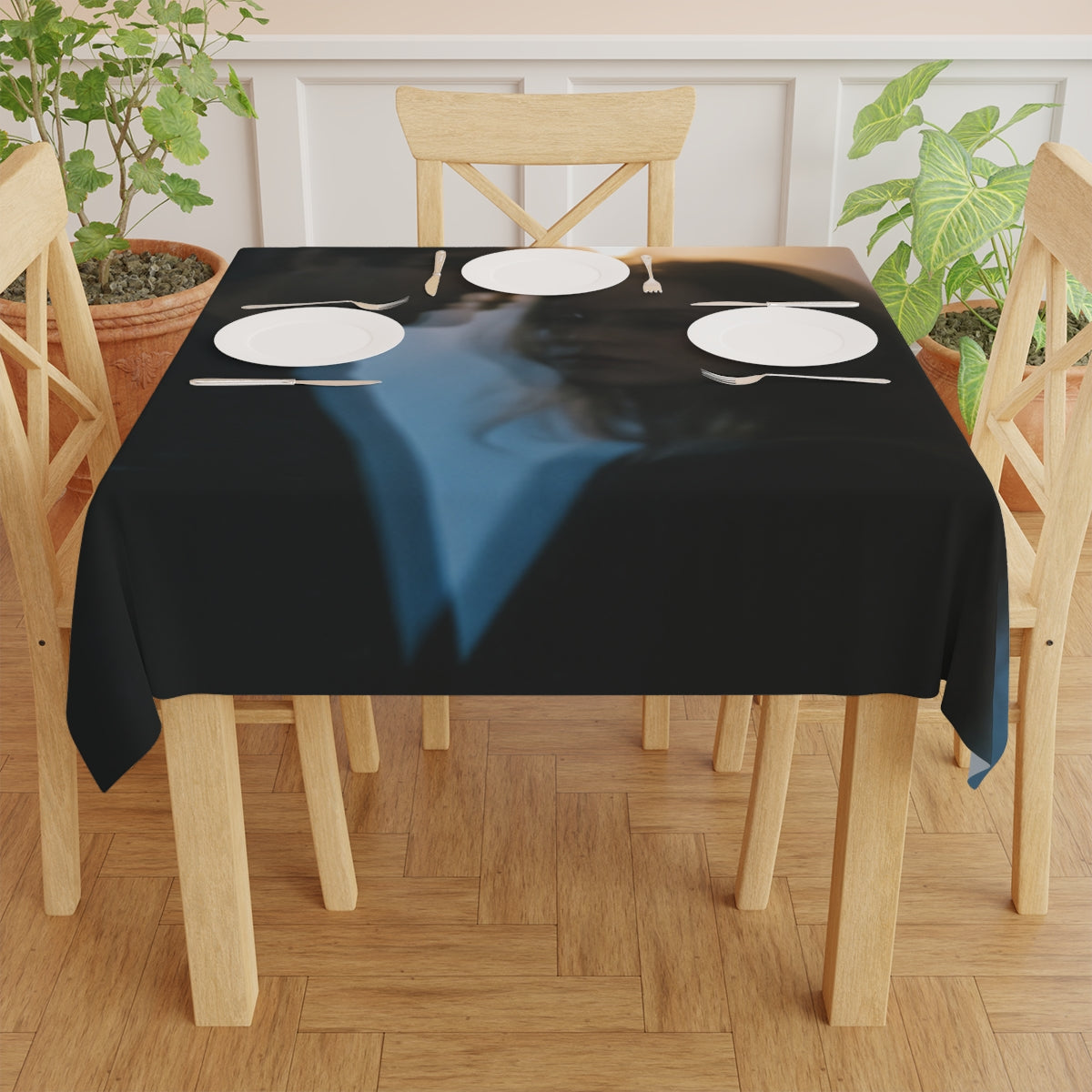 Midnight Reflections Tablecloth - Moody Dinner Decor |...
