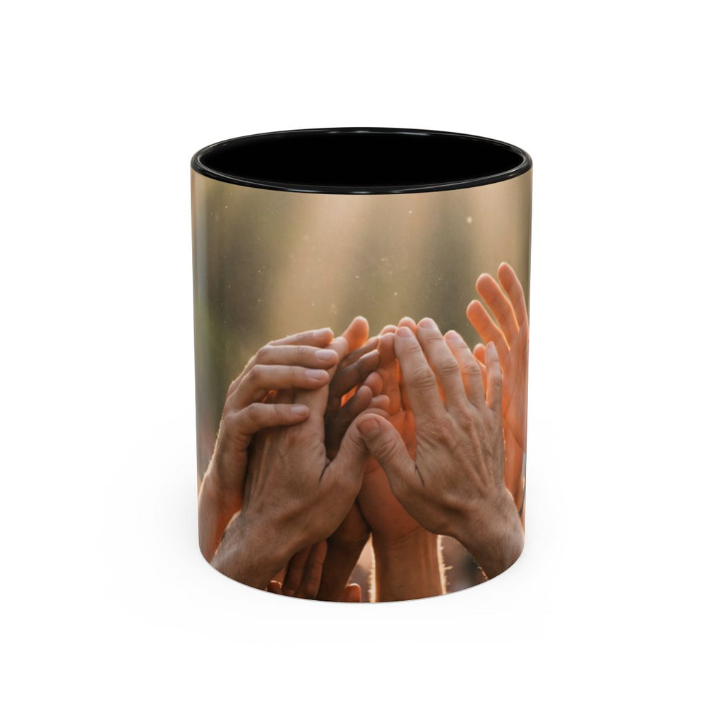 Accent Coffee Mug - Golden Rays of Unity Wall Art | Echovira...