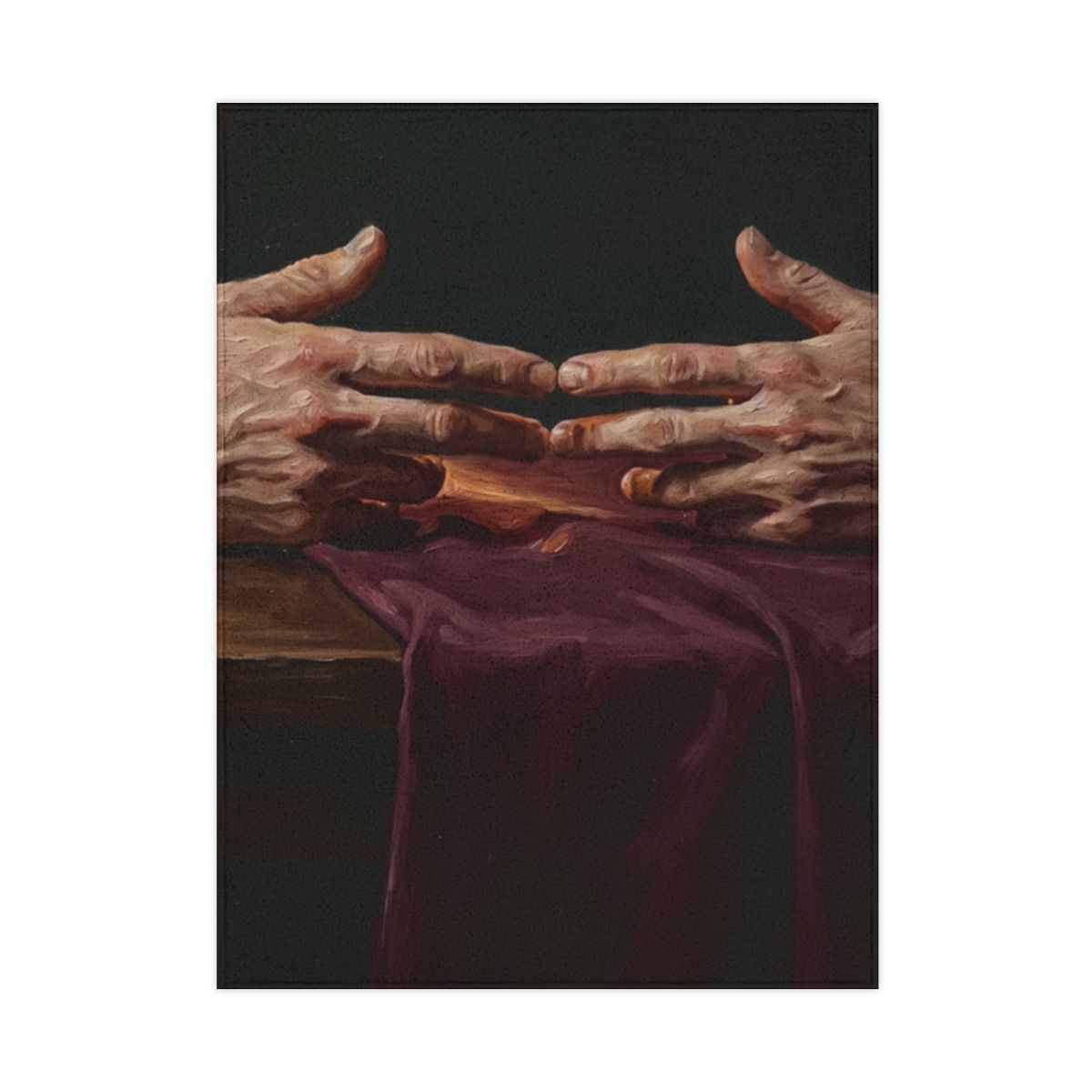 Candlelit Hands Toddler Blanket