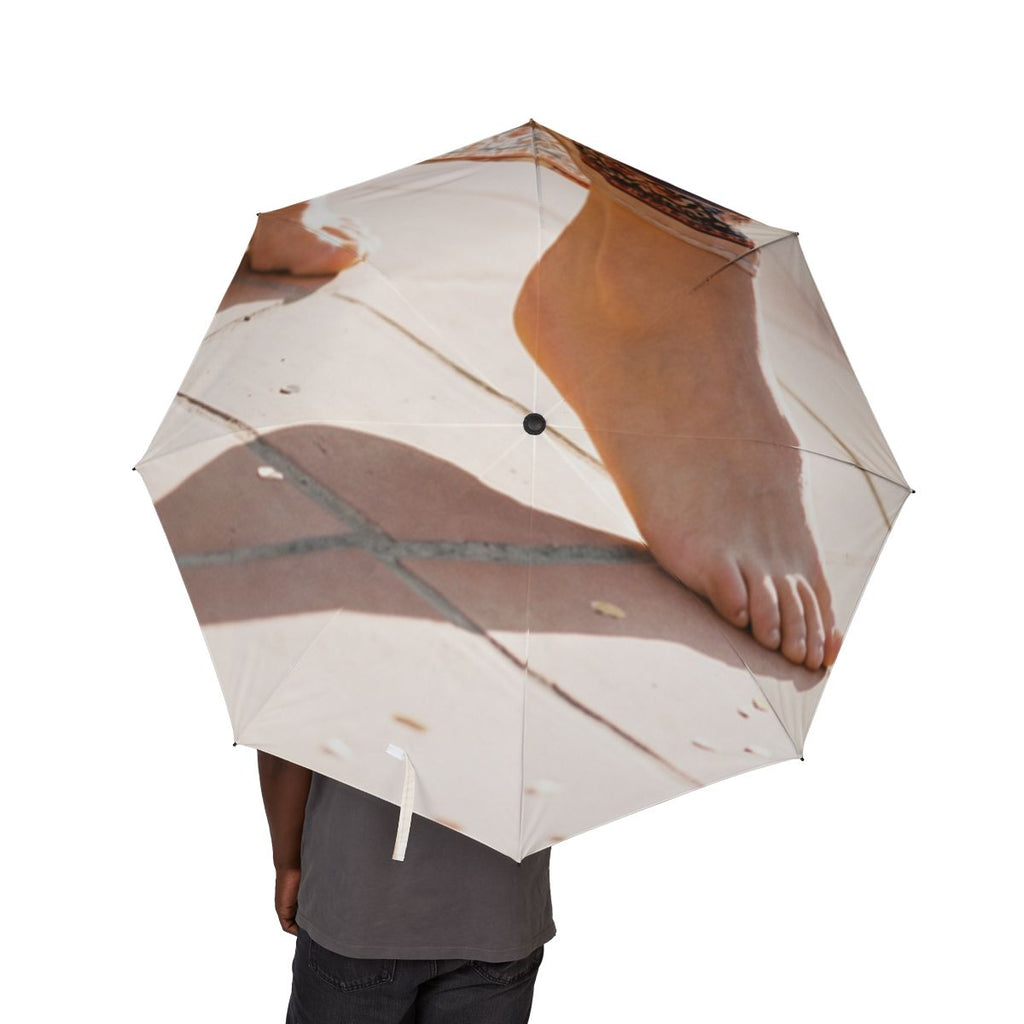 Semi-Automatic Foldable Umbrella - Sunkissed Boho Steps |...