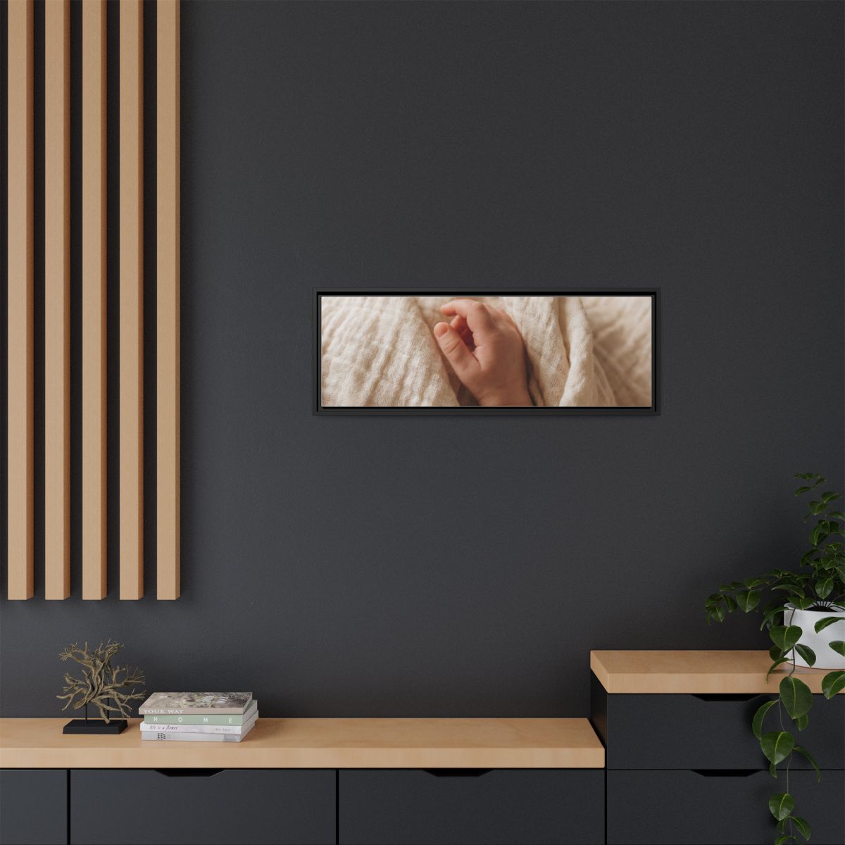 Framed Canvas - Minimalist Decor — Black / 1.25"