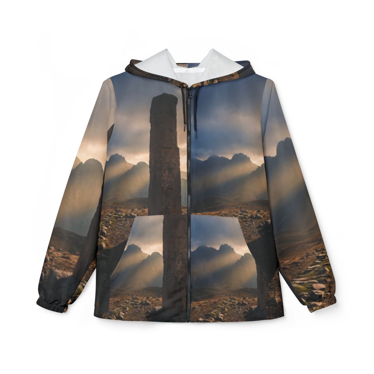 Men's Unisex Windbreaker Jacket - Ancient Stone Column... |...