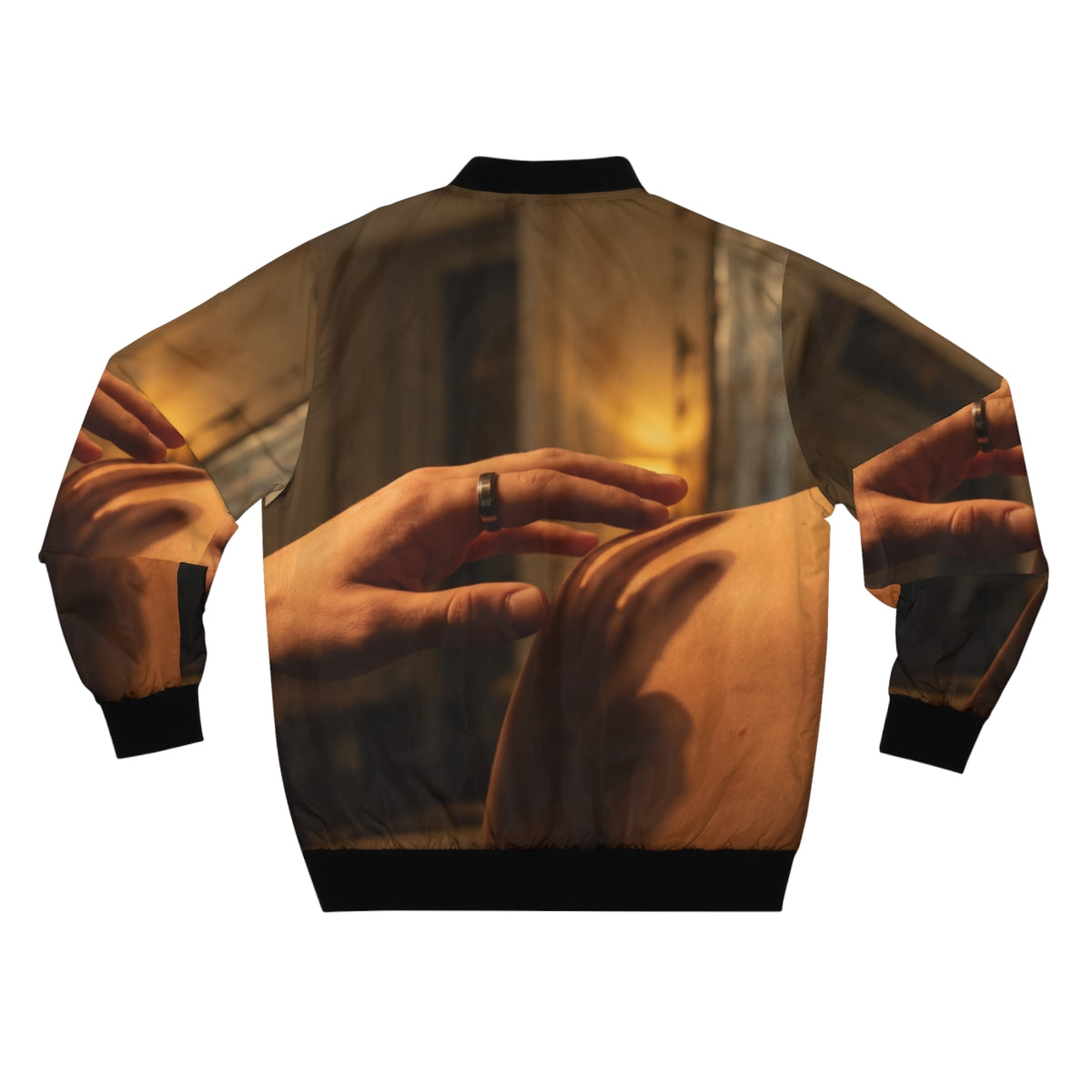 Men's Bomber Jacket - Shadowed Whispers Glow | Echovira...