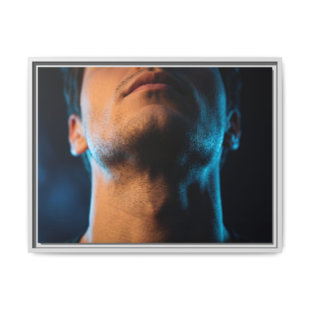 Framed Matte Canvas - Neon Pulse Core — White / 1.25"