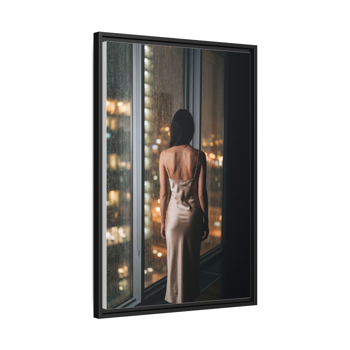 Gerahmte matte Leinwand - Cinematic Nights — Schwarz / 3,175 cm